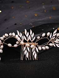 cheap -Wedding Bridal Imitation Pearl / Copper wire / Alloy Hair Combs / Hair Accessory with Faux Pearl / Metal 1 PC Wedding / Party / Evening Headpiece