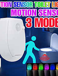 cheap -2pcs 3 Modes Smart PIR Motion Sensor Night Light Toilet Light Waterproof Toilet Seat For Toilet Bowl Backlight WC Lighting LED Luminaria Lamp