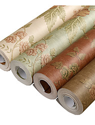 cheap -Vintage Floral Wallpaper Non-woven Wallpaper Adhesive Required Wall Mural,Cabinet Furniture Countertop Paper Roll Wallpaper,20.8&quot;*374&quot; /53*950cm 1 Roll(Need Glue)