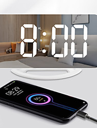 cheap -TS-8202 LED Vibrating Alarm Clock Strong Vibration Reminder Bed Shaker for Deaf Hearing Impaired Heavy Sleepers Dual USB Output