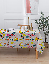 cheap -Floral Tablecloth,Rectangle Farmhouse Table Cloth Water Resistant Dust Proof Decorative Table Cover for Kitchen Holiday Home Party Decor