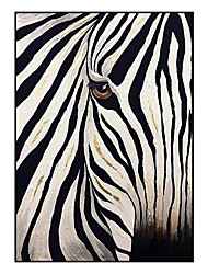 cheap -Oil Painting 100% Handmade Hand Painted Wall Art On Canvas Abstract Landscape Zebra Animal Modern Home Decoration Decor Rolled Canvas No Frame Unstretched