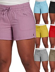 cheap -Women&#039;s Casual Elastic Waist Shorts Summer Beach Comfy With Pockets Shorts Quick Dry Lightweight Breathable Bottoms