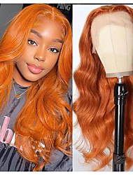 cheap -Orange Lace Front Wigs Human Hair Body Wave 13x4 Lace Front Wigs Glueless Human Hair Wigs for Black Women 150% Density Glueless Wig Brazilian Virgin Hair Pre Plucked with Baby Hair 16-32 Inch