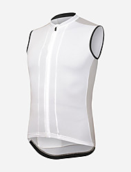 cheap -21Grams® Men&#039;s Sleeveless Cycling Vest Color Block Bike Top Mountain Bike MTB Road Bike Cycling White Spandex Polyester Breathable Quick Dry Moisture Wicking Sports Clothing Apparel / Athleisure