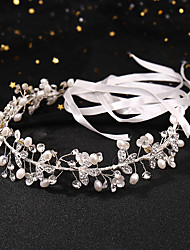 cheap -Wedding Bridal Rhinestone / Copper wire / Alloy Headbands / Hair Accessory with Faux Pearl / Crystals / Rhinestones / Clover 1 PC Wedding / Party / Evening Headpiece