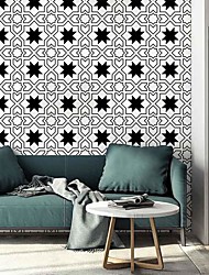 cheap -Modern Geometric Wallpaper PVC Wallpaper Adhesive Required Wall Mural,Cabinet Furniture Countertop Paper Roll Wallpaper,20.8&quot;*393.7&quot; /53*1000cm 1 Roll(Need Glue)