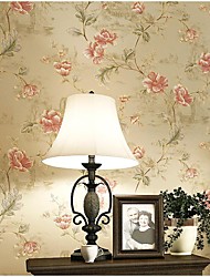 cheap -Vintage Floral Wallpaper Non-woven Wallpaper Adhesive Required Wall Mural,Cabinet Furniture Countertop Paper Roll Wallpaper,20.8&quot;*374&quot; /53*950cm 1 Roll(Need Glue)