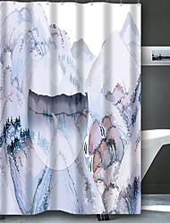 cheap -Beautiful View From The Window Pattern Printing Bathroom Shower Curtain Leisure Toilet Four-Piece Design