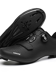 cheap -Adults&#039; Bike Shoes Anti-Slip Ventilation Breathable Road Cycling Cycling / Bike Black Men&#039;s Women&#039;s Cycling Shoes