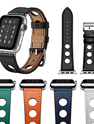cheap -1pc Smart Watch Band Compatible with Apple iWatch 38/40/41mm 42/44/45mm Genuine Leather Waterproof Shockproof Quick Release Leather Loop for iWatch Smartwatch Strap Wristband for Series 7 / SE
