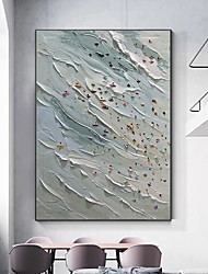 cheap -Oil Painting Hand Painted Vertical Abstract Landscape Modern Rolled Canvas (No Frame)