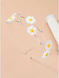 cheap -1pc Women&#039;s Headbands Headband For Party Evening Gift Holiday Flower Glitter Alloy Silver