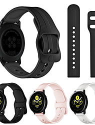 cheap -1 pcs Smart Watch Band for Samsung Galaxy Watch 42mm Watch 3 41mm Watch Active 2 40mm Watch 4 40/44mm Watch 4 Classic 42/46mm 20mm Silicone Smartwatch Strap Waterproof Adjustable Shockproof Business
