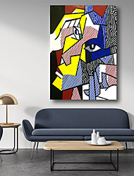 cheap -Oil Painting Hand Painted Vertical Abstract People Contemporary Modern Stretched Canvas