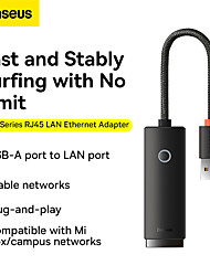 cheap -Baseus Lite Series Ethernet Adapter USB to RJ45 LAN Port (100Mbps) Black
