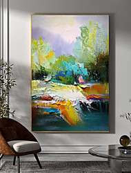 cheap -Oil Painting Handmade Hand Painted Wall Art Abstract DuskSeascape Landscape Home Decoration Dcor Rolled Canvas No Frame Unstretched
