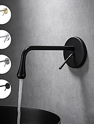 cheap -Bathroom Sink Faucet - Rotatable / Wall Mount Electroplated / Painted Finishes Mount Inside Single Handle One HoleBath Taps