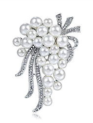 cheap -Women&#039;s Pearl Brooches Geometrical Flower Stylish Brooch Jewelry White For Party Daily Holiday Date