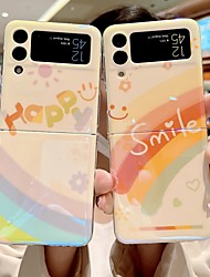 cheap -Phone Case For Samsung Galaxy Flip Z Flip 3 IMD Flip Word / Phrase TPU