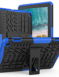 cheap -Tablet Case Cover For Amazon Kindle Fire HD 8 / Plus 2020 Fire HD 10 2019/2017 Fire HD 8 (2017) Fire 7 (2017) Armor Defender Rugged Protective with Stand Full Body Protective Solid Colored TPU PC