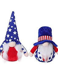 cheap -2 PCS Patriotic Gnome Decor Memorial Day, Veteran Day, Independence Day and Election Decorations Adorable Plush Gnomes Patriotic Decorations
