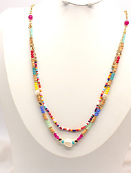 cheap -Layered Necklace Women&#039;s Layered Rainbow 42 cm Necklace Jewelry 1pc for Daily