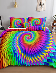 cheap -Colorful Tie Dye Duvet Cover Set Boho Hippie Bedding Set Rainbow Tie Dyed Comforter Cover Queen 3 Pieces for Kids Teens Adults 1