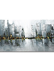 cheap -Mintura Handmade Oil Painting On Canvas Wall Art Decoration Modern Abstract City Landscape Picture For Home Decor Rolled Frameless Unstretched Painting
