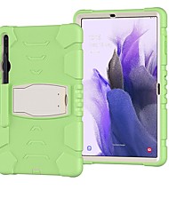cheap -Tablet Case Cover For Samsung Galaxy Tab S7 Plus FE Portable with Stand Shockproof Solid Colored PC Silicone