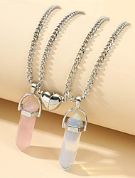 cheap -2pcs Pendant Necklace For Women&#039;s Sport Formal Engagement Glass Alloy Classic Friends