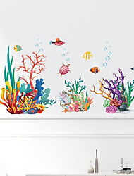cheap -Underwater World Aquatic Grass Coral Fish Creative Personality Home Decoration Living Room Sofa Background Wall Paste