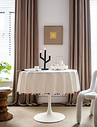 cheap -Pastoral Tablecloth Cotton Linen Fabric Table Cloth - Washable Table Cover Dust-Proof Wrinkle Resistant for Restaurant, Picnic, Indoor and Outdoor Dining