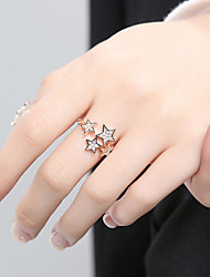 cheap -Adjustable Ring Party Hollow Out Rose Gold Silver Gold Copper Star Simple Elegant 1pc / Women&#039;s / Wedding / Gift