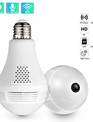 cheap -IP Camera 720P Bulb WIFI Remote Access Night Vision Indoor Apartment Support 128 GB