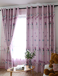 cheap -Two Panel Children&#039;s Room Cartoon Style Printed Blackout Curtains Living Room Bedroom Dining Room Study Curtain