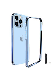 cheap -Phone Case For Apple Bumper iPhone 13 Pro iPhone 13 Pro Max iPhone 12 Pro Max iPhone 12 Pro Bumper Frame Shockproof Solid Colored Aluminum Alloy