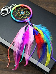 cheap -cross-border hot sale in europe and america color weaving dream catcher keychain homosexual colorful feather pendant accessories