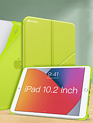 cheap -Tablet Case Cover For Apple iPad Air 5th iPad 10.2&#039;&#039; 9th 8th 7th Portable with Stand Multi-angle Viewing Solid Colored Silica Gel PU Leather
