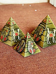 cheap -Egyptian Pyramid Miracle Electroplating Workmanship Fine Tourism Commemorative Pyramid Metal Model 3 Piece Set