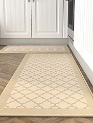 cheap -Kitchen Mat Kitchen Rug Set of 2 Pcs,Perfect for Kitchen, Bathroom, Living Room, Soft, Absorbent Microfiber Material, Non-Slip, Easy Clean Machine Washable Floor Runner
