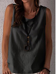 cheap -factory spot cross-border european and american foreign trade women&#039;s summer new products casual loose vest solid color sleeveless top