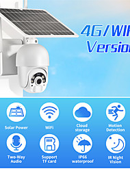 cheap -Outdoor 2MP PTZ dome Solar panel Surveillance Camera HD Wireless  Monitor  Waterproof Remote Access Night Vision