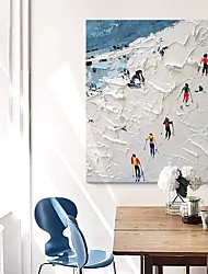 cheap -Handmade Hand Painted Oil Painting Wall Art Iceberg Landscape Home Decoration Decor Rolled Canvas No Frame Unstretched