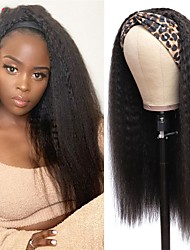 cheap -Headband Wig Human Hair Kinky Straight Brazilian Human Hair Wig For Black Women Deep Wave Wig Human Hair kinky Curly Wig Glueless Wig