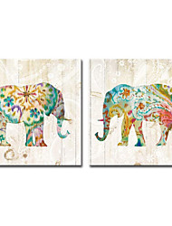 cheap -Print Stretched Canvas Prints - Animals Modern Traditional Art Prints