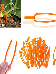 cheap -50pcs Garden Tool Plastic Plant Clips Stolons Fixing Fastening Fixture Clamp Accessory Fork Farming Clip Gardening Supply