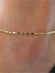 cheap -Anklet Stylish Simple Women&#039;s Body Jewelry For Daily Date Classic Alloy Silver Gold 1pcs