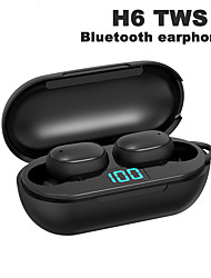 cheap -H6 Tws Wireless Bluetooth 5.0 Earphone Sport Headphones LED Display Button Control Earbuds Waterproof Headset