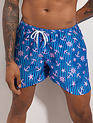cheap -Men&#039;s Swim Shorts Swim Trunks Quick Dry Lightweight Board Shorts Bathing Suit Mesh Lining Drawstring with Pockets Swimming Surfing Beach Water Sports Printed Summer / Stretchy